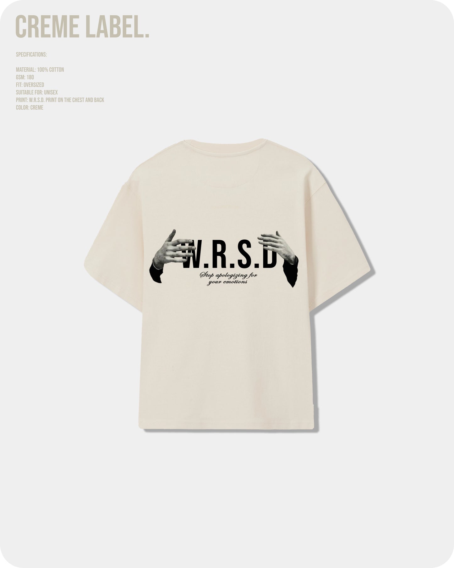 W.R.S.D Oversized T-shirt Creme