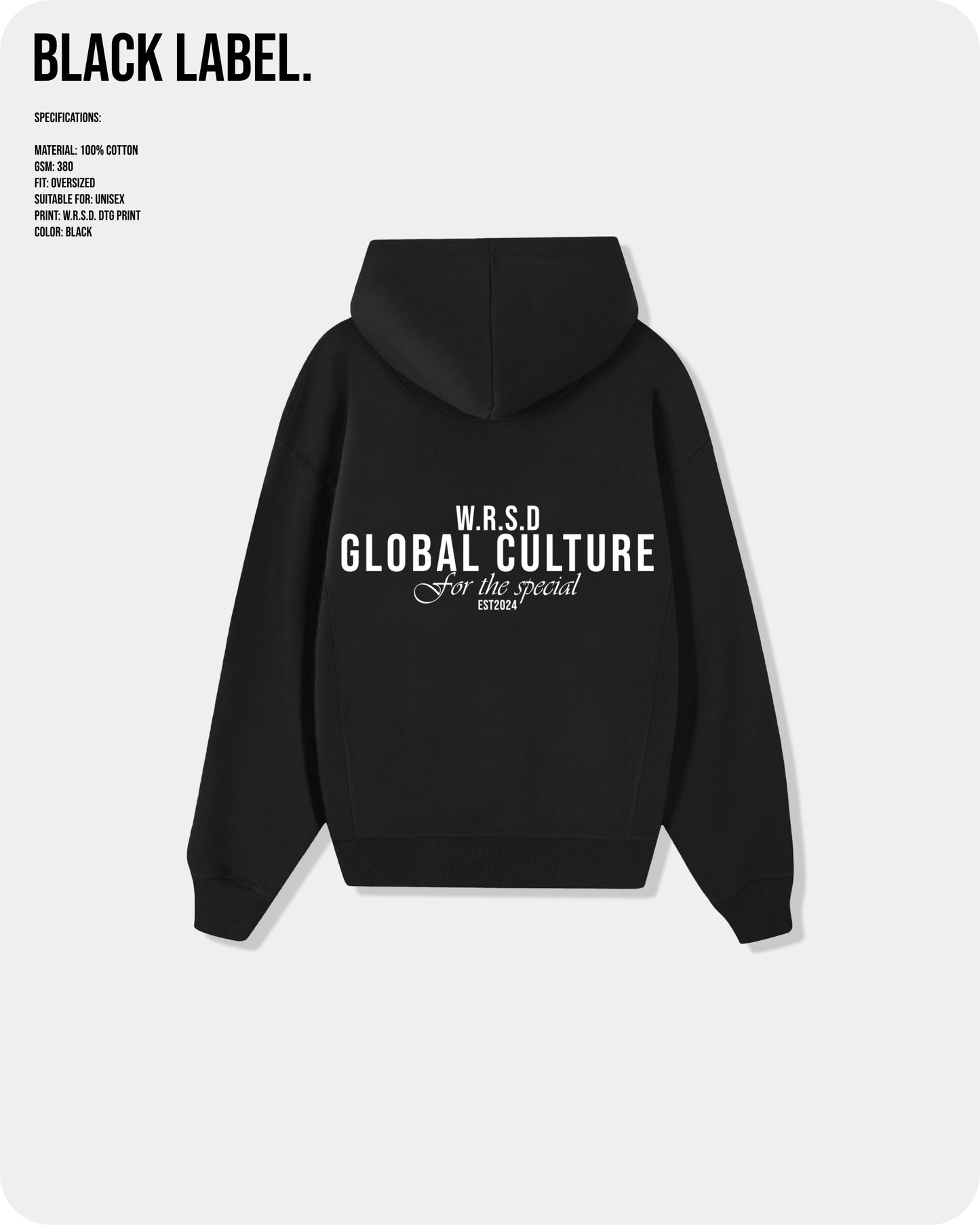 W.R.S.D Hoodie Black