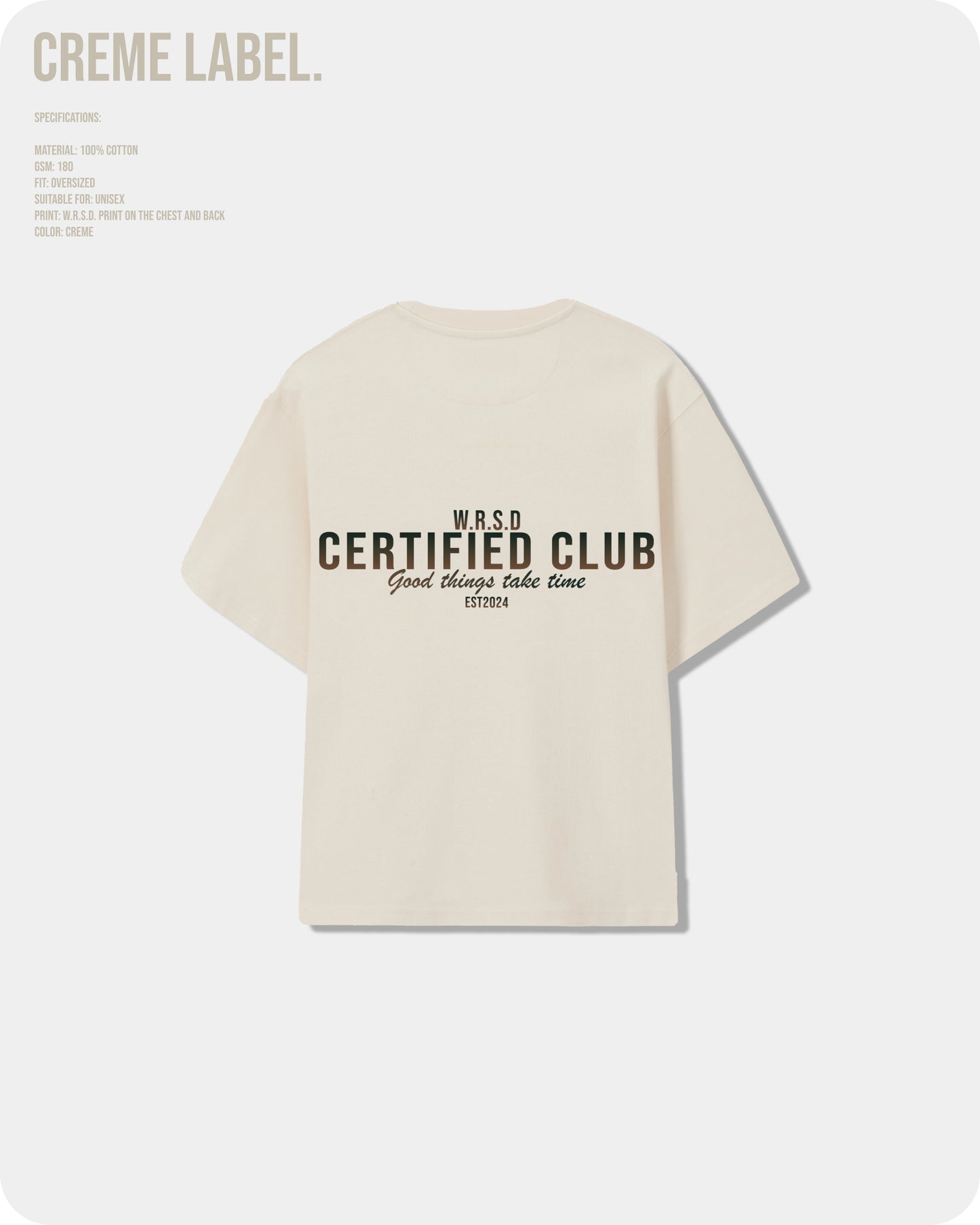 W.R.S.D Oversized T-shirt Creme
