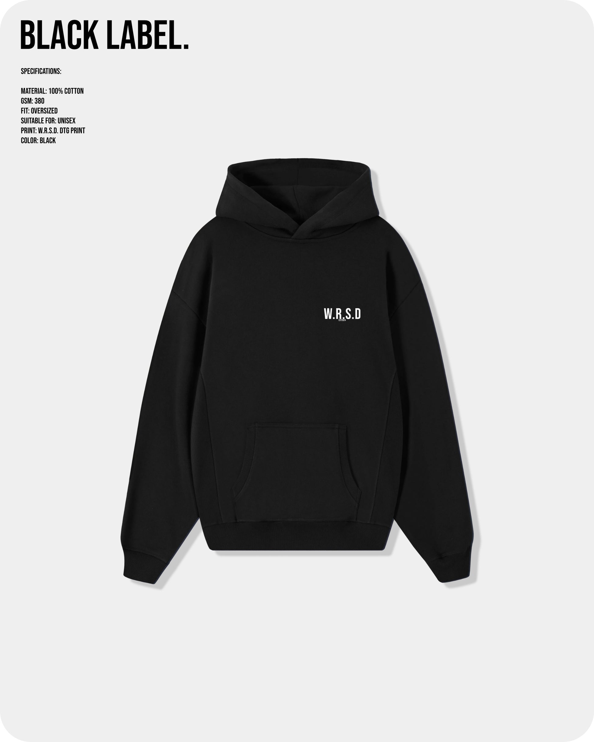 Hoodie Black Small - Main Image